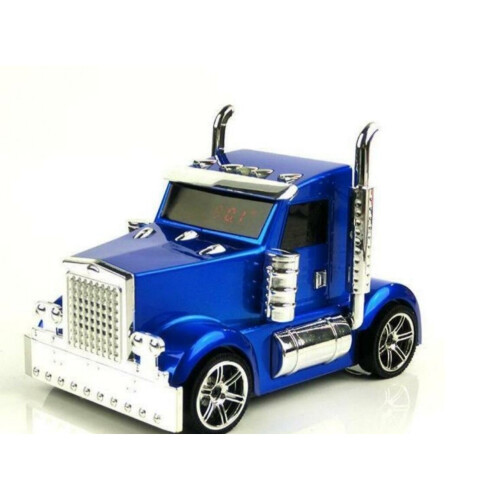 (Blue) Bluetooth Trailer Cab Model Shaped Speaker