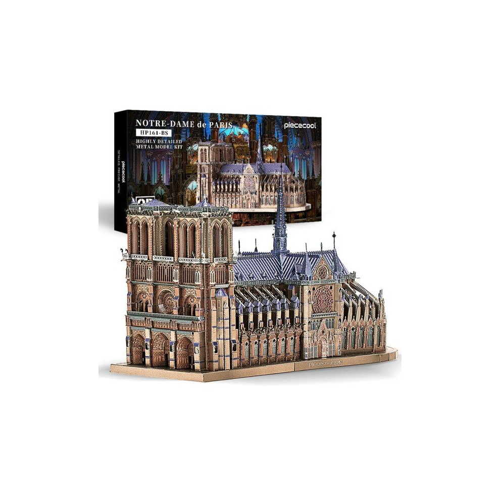 3D Metal Puzzles Jigsaw, Notre Dame Cathedral Paris DIY Model Building Kits Toys