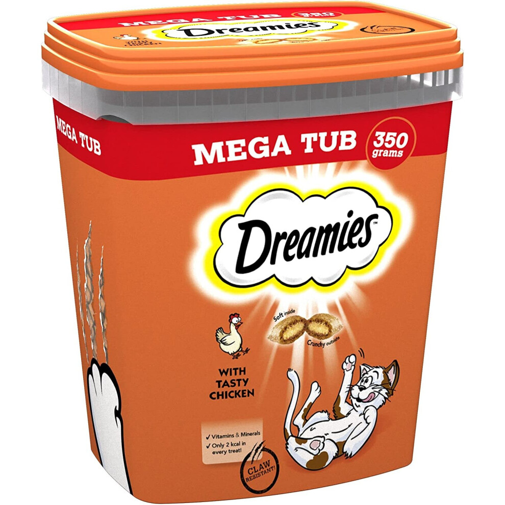 Dreamies Cat Treats Chicken 350g (pack of 2)