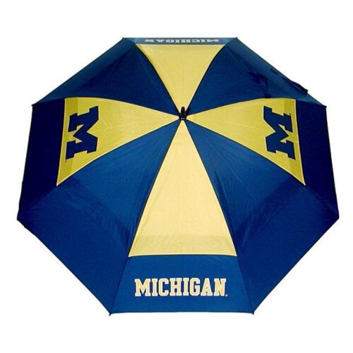 Team Golf  Michigan Wolverines 62 in. Double Canopy Umbrella