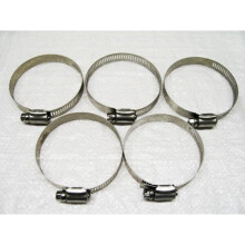 Stainless Steel Hose Clips x5 (52MM-76MM O Clamps T Bolt)