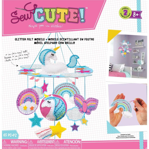 Unicorn Sew Cute Felt Mobile Craft Kit 1