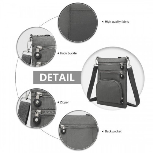 Miss Lulu CASUAL MULTI POCKET RFID BLOCKING CROSS BODY BAG 2