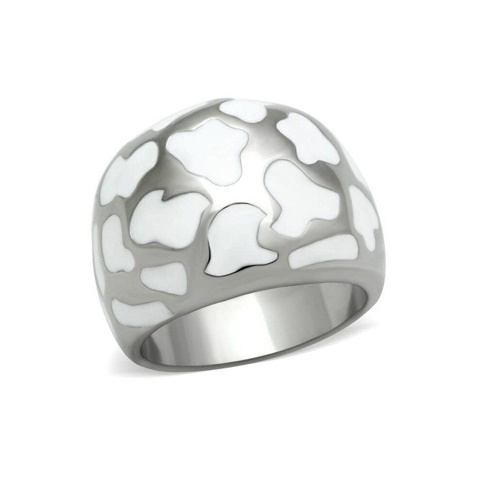 Photos - Ring High Polished No Plating Stainless Steel  with No Stone, Size 8