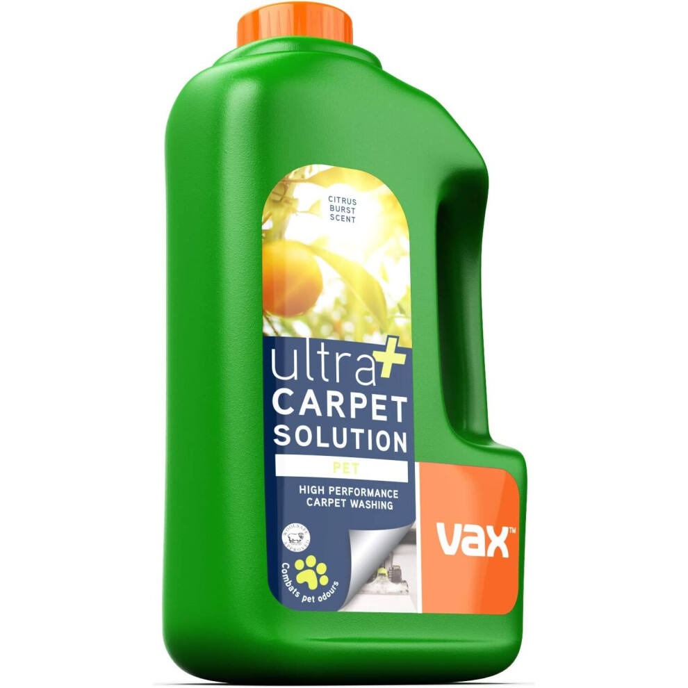 Vax Ultra+ Pet 1.5L Carpet Cleaner Solution | High Performance Carpet Washing | Neutralises Pet Odours