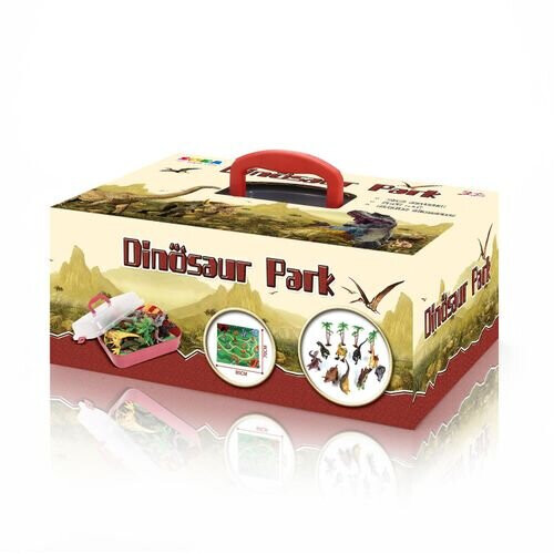Realistic Dinosaur Toy Figure Set with Activity Play Mat for kids 2