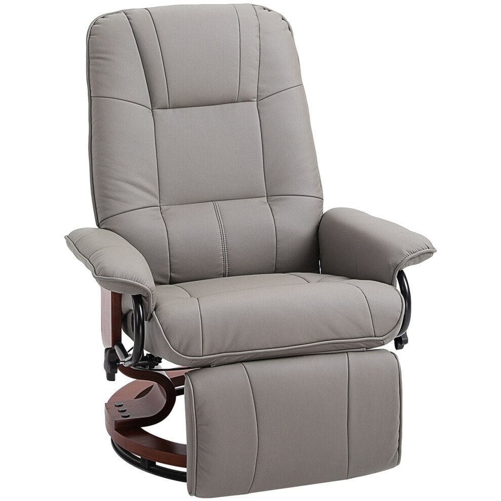 Rackhams Grey Reclining Swivel Chair, With Footrest - Image 6
