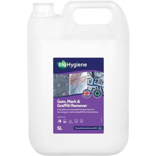 (5 Litres) BioHygiene Gum, Mark & Graffiti Remover