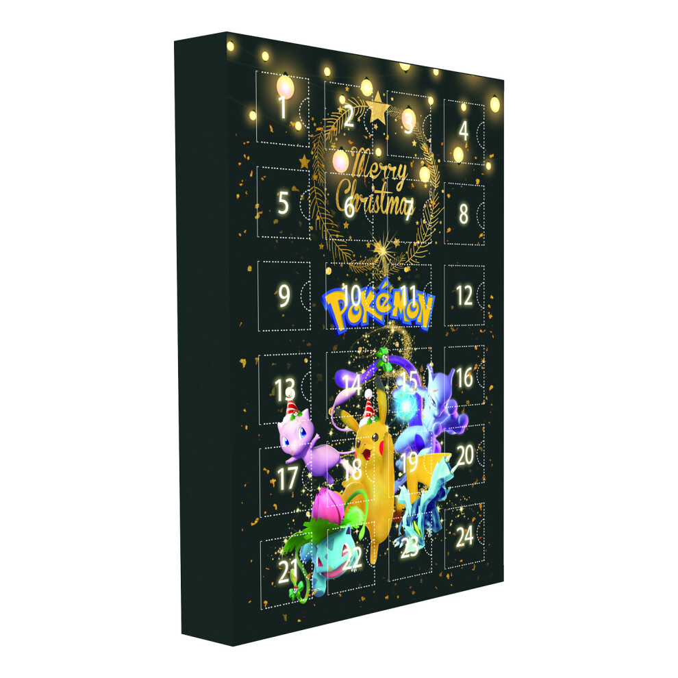 (Black 24pcs Random) 24Pcs Pokemon 2023 Advent Calendar 24 Days Xmas Countdown Gifts