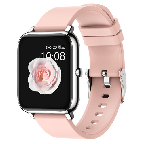 (Pink) Women Smartwatch for Android iOS Fitness Tracker 1