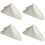 Gr8 Home (White) Set Of 4 Polyester Square Napkins Table Cloth 1