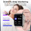 (Pink) Women Smartwatch for Android iOS Fitness Tracker 3