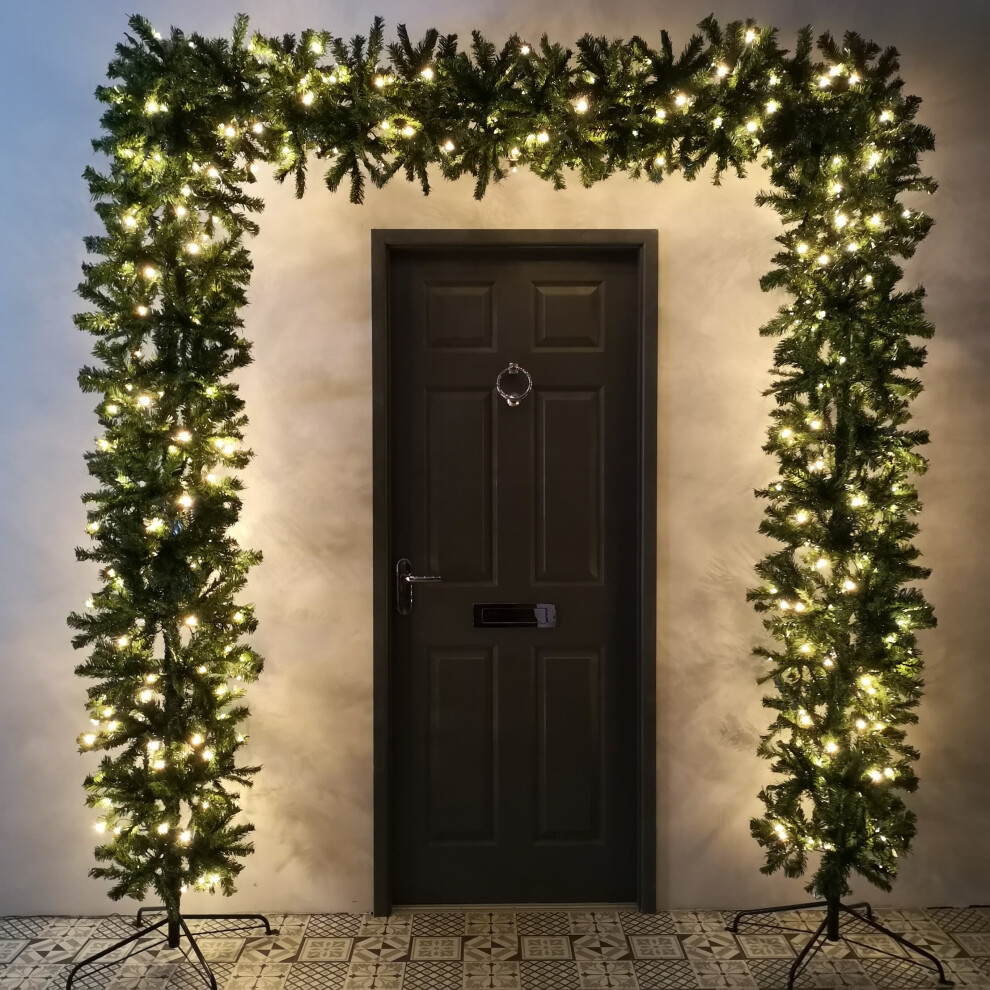 Samuel Alexander Premier Green Pre Lit Indoor And Outdoor Christmas Tree Arch 8Ft - Image 6