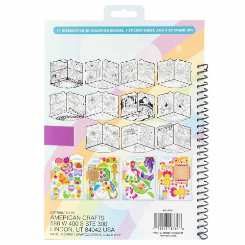Zoo Animals 3D Colouring Scene and Stand ups 1