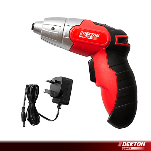 Dekton Cordless Screwdriver Pivot Handle Rechargeable LED 101pc Case 1