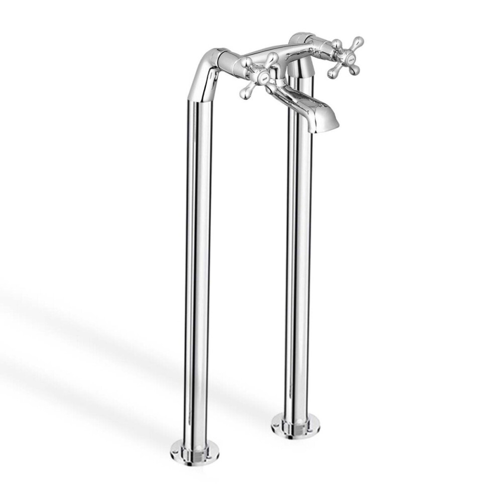 Stratford Traditional Freestanding Bath Filler Tap & Legs Set Chrome 5060920926687