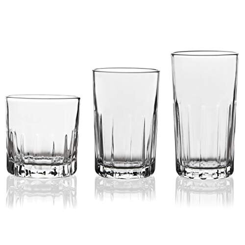 Ensemble de 24 gobelets et verres  jus Libbey Brockton 2