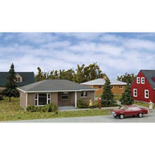 Walthers Inc. Brick Ranch House Kit 3-1/16 x 2-9/32 x 1-1/4 """" 7x 5,7 x 3,17 cm