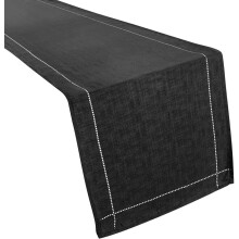 (Black) Polyester Table Runner Setting Tableware