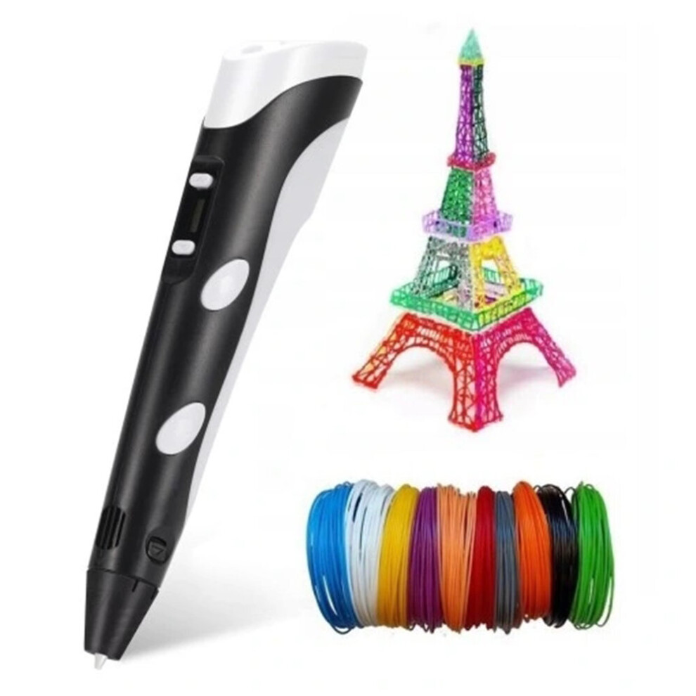 3D Pen, 3D Printing Pen with LCD Screen + 36m PLA ABS Filament Toys