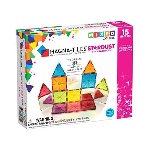 Magna Tiles Stardust Set The Original Magnetic Building Tiles for Creative Open Ended Play Educational Toys for Children Ages 3 Years 15 Pieces I on OnBuy