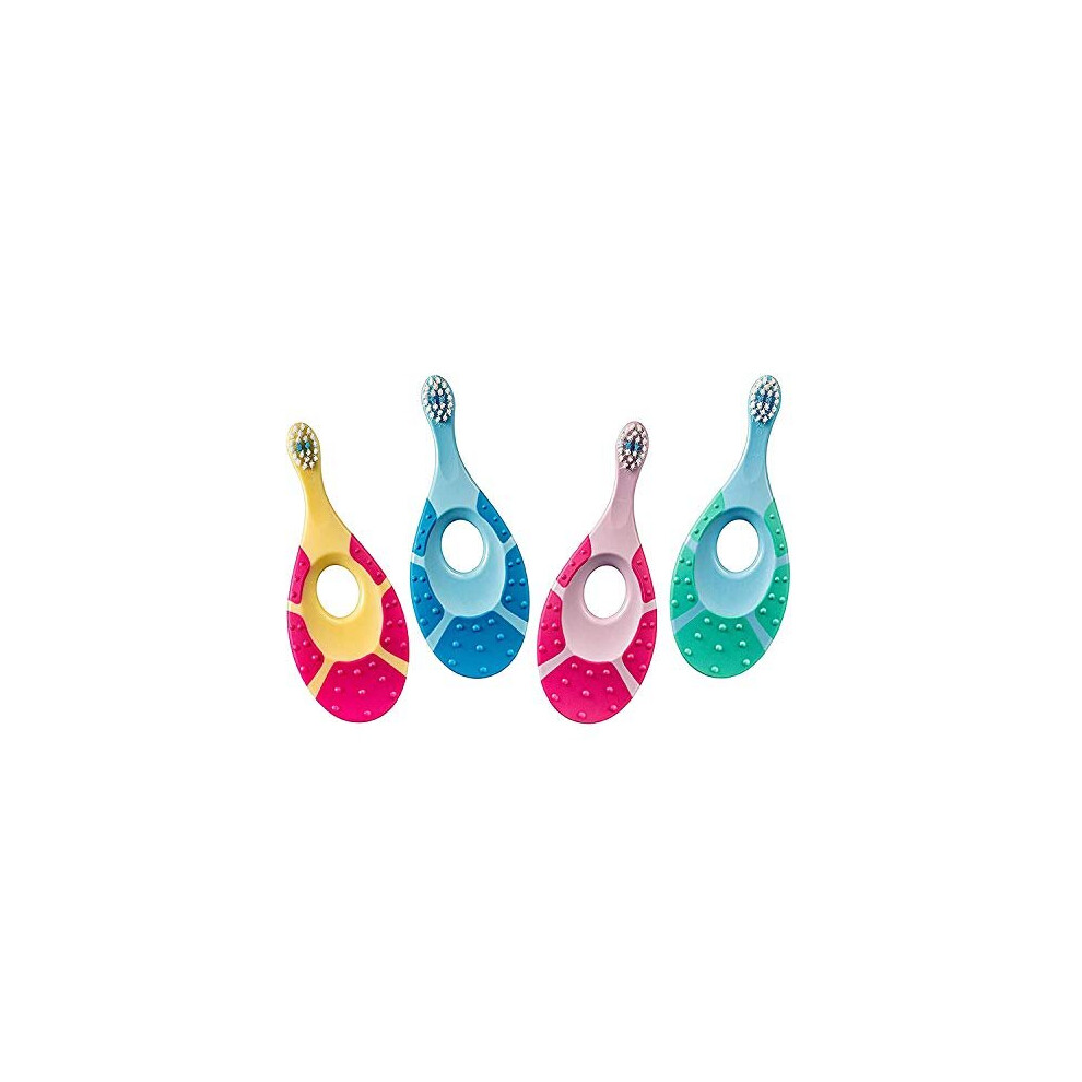 Jordan* Jordan Step 1 Baby Toothbrush, 0-2 Years, Soft Bristles, Bpa Free 4 Pack