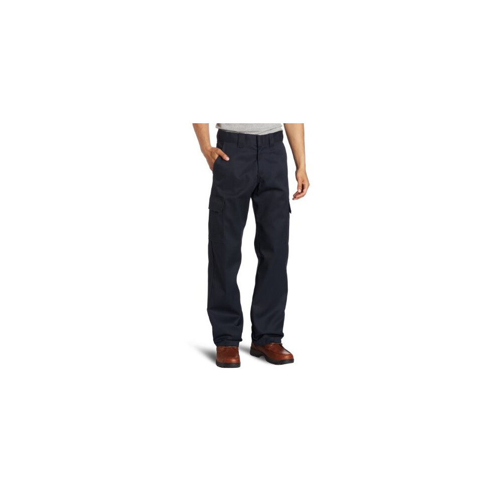 Dickies Mens Relaxed Straight Fit Cargo Work Pant, Dark Navy, 38x30