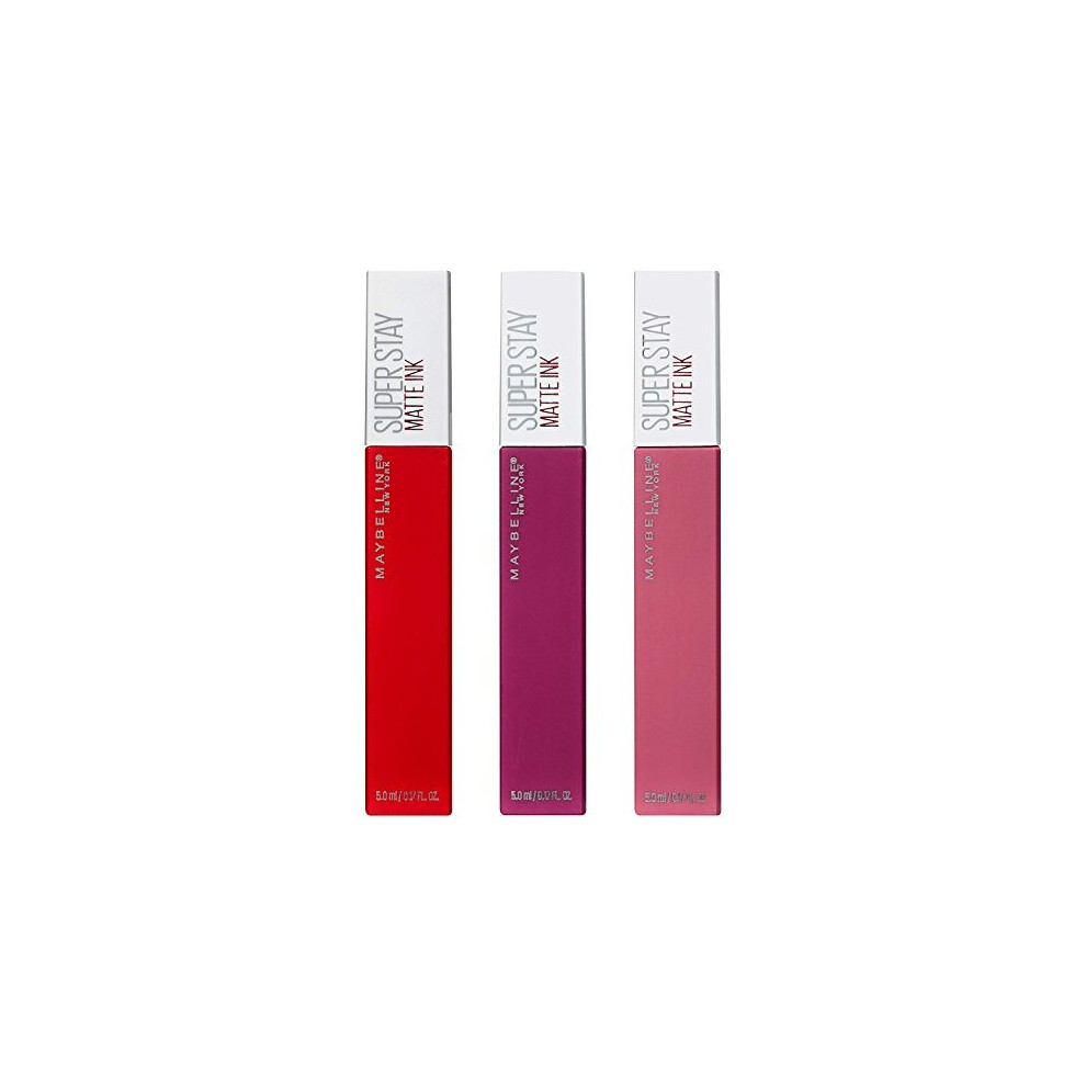 Maybelline Superstay Matte Ink Liquid Lipstick 3 Piece Gift Set