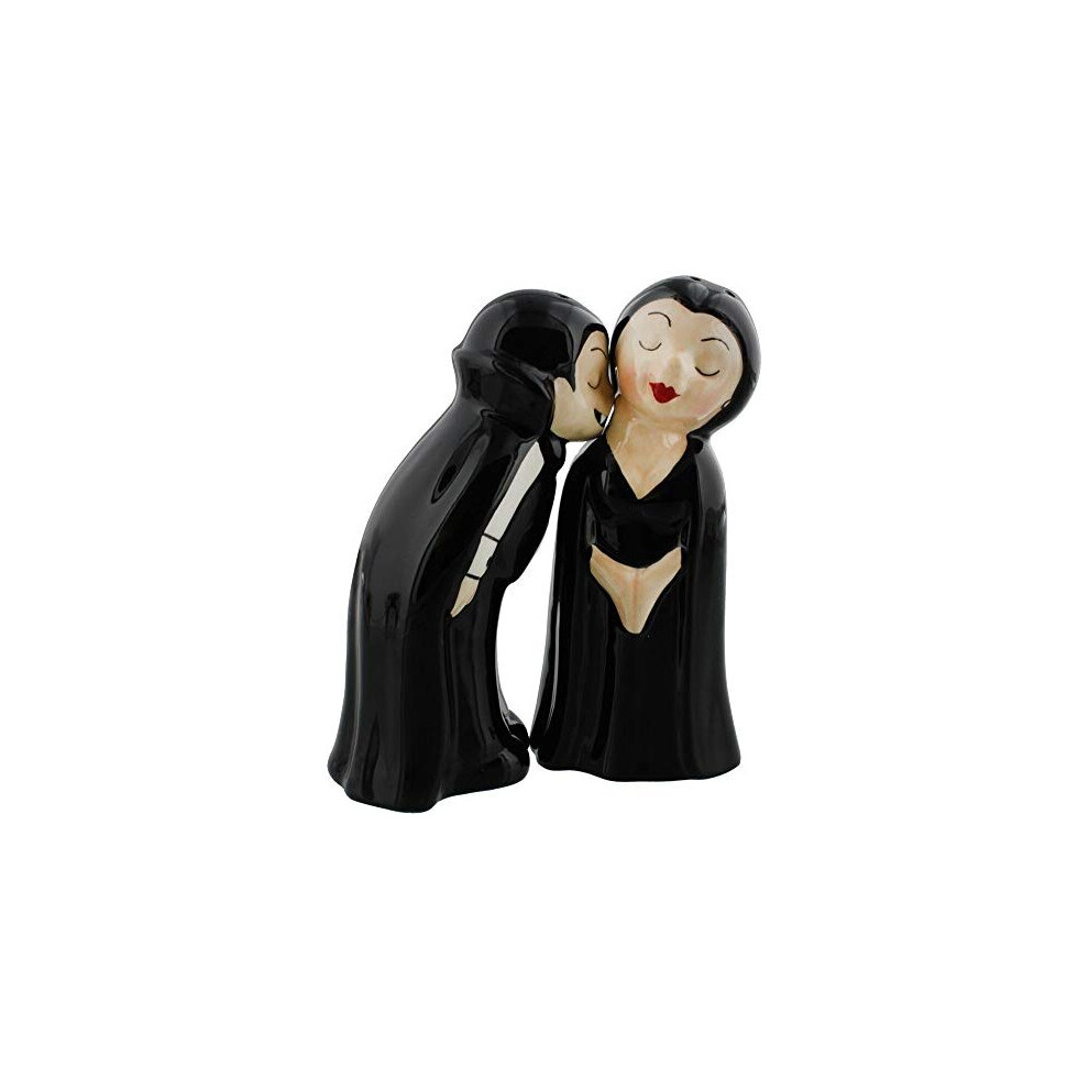 Photos - Condiment Set Pacific Giftware Vampire Love at First Bite Magnetic Kissing Ceramic Salt and Pepper Shakers Set