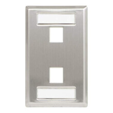Faceplate- Id- Stainless Port 2-Port