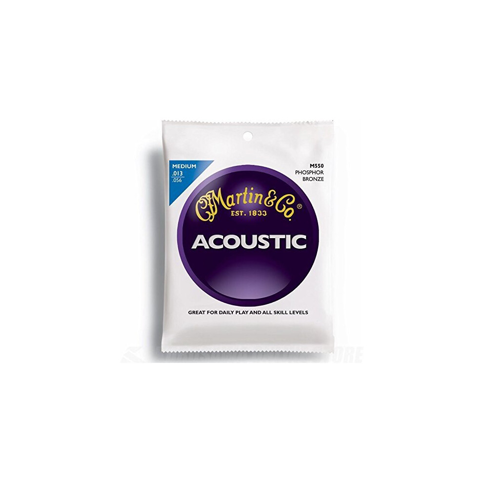 C.F. Martin & Co. M550 Phosphor Bronze Acoustic Guitar Strings, Medium