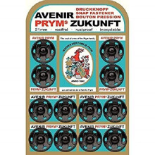 Prym Sew-On Snap Fasteners Zukunft Brass Black 21 mm