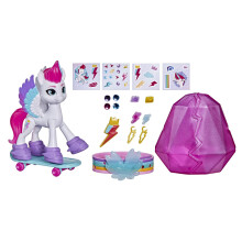 My Little Pony: A New generation MovieAcrystal Adventure Zipp StormA- 3-Inch White Pony Toy with Surprise Accessories, Friendship Bracelet
