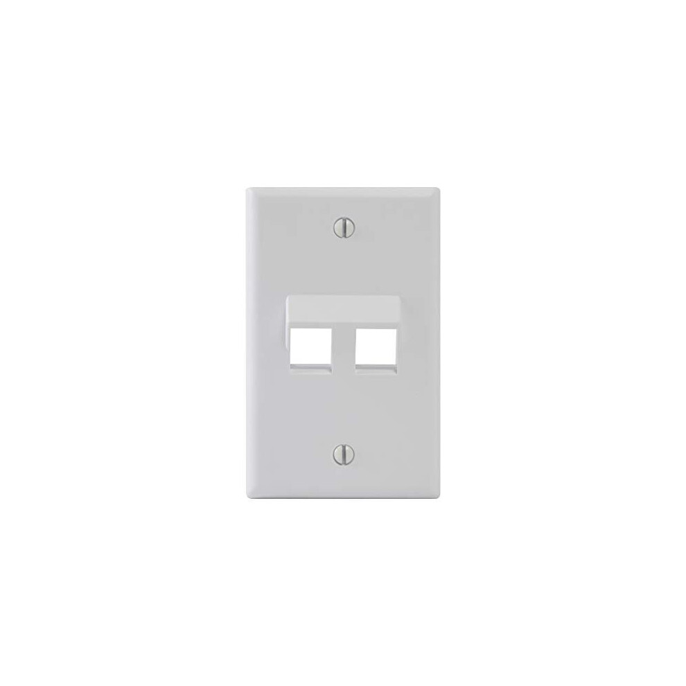Photos - Other Electrical Equipment ICC Angled Faceplate with Two Angled Ports for EZ/HD Style in Single Gang, White
