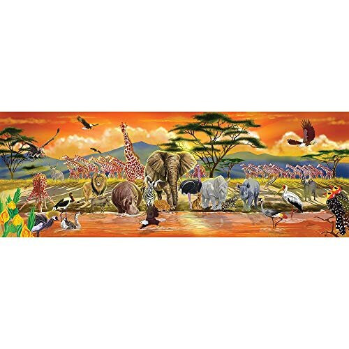Melissa & Doug Melissa & Doug Σαφάρι Αφρικανικών Πεδιάδων Jumbo Παζλ Δαπέδου (100 κομμάτια, πάνω από 4 πόδια)