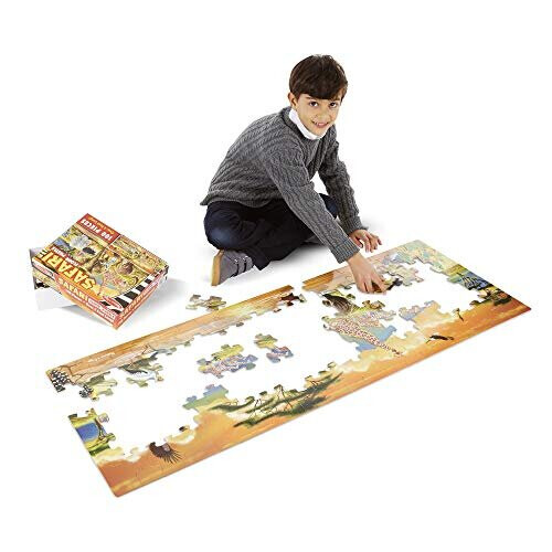 Melissa & Doug Melissa & Doug Σαφάρι Αφρικανικών Πεδιάδων Jumbo Παζλ Δαπέδου (100 κομμάτια, πάνω από 4 πόδια) 1