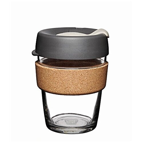 KeepCup KeepCup, Reusable Glass Cup Brew Cork, Medium 12oz | 340ml, Press