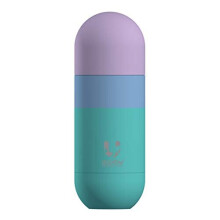 Asobu Orb Stainless Steel Double Wall Insulated Travel Water Bottle - Lid Doubles as a cup 14 Ounce (Teal)