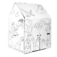 Casa de Cartón Dinosaurio Easy Playhouse - Manualidades para Niños, 32inX26.5inX40.5in