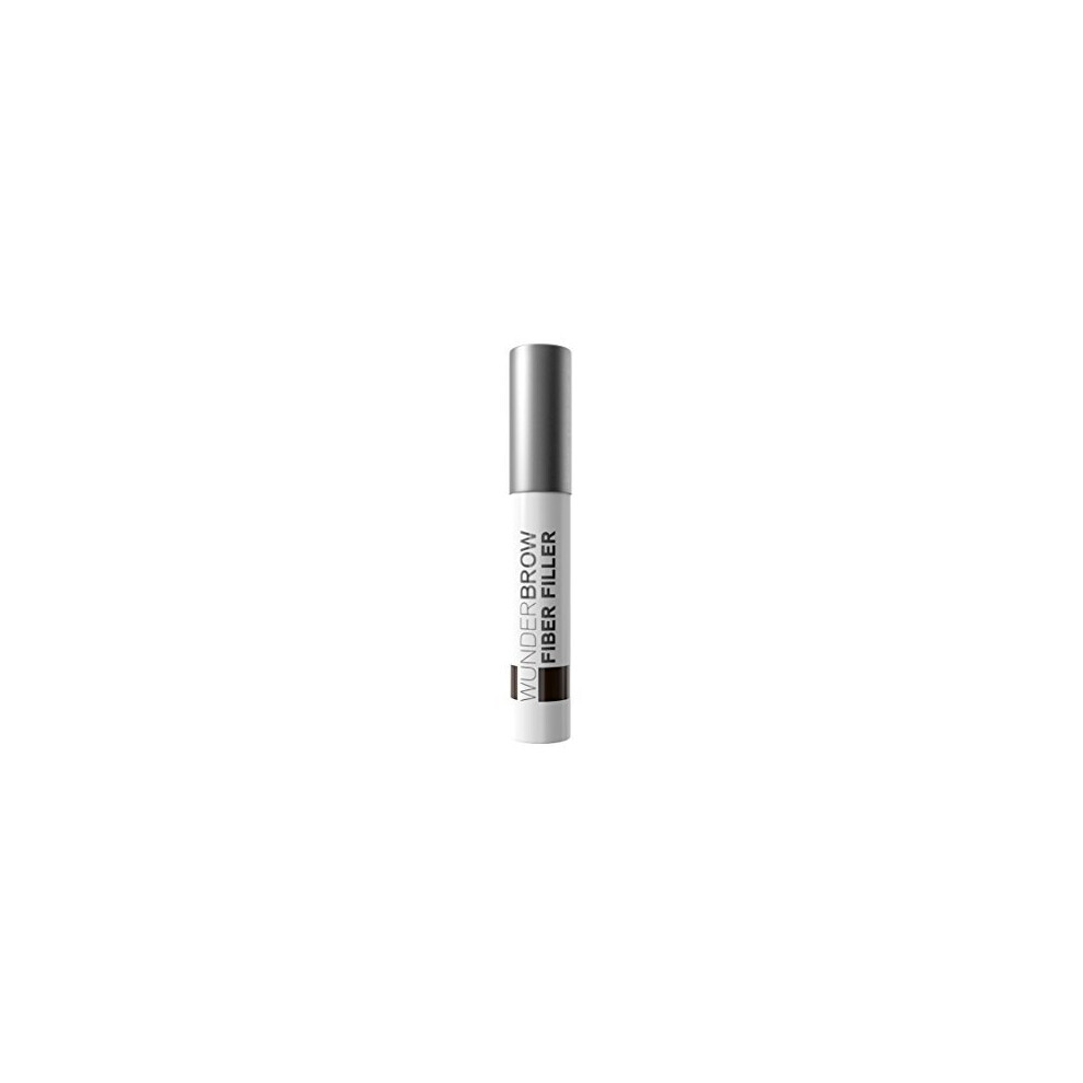 Wunder2 FIBER FILLER Makeup Eyebrow Powder Easy Eye Brow Shaper Long Lasting Transferproof, Black/Brown 0.07 Ounce