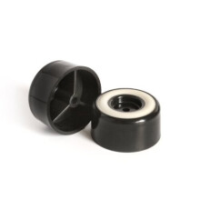 Slipstick CB511 Protetores de Piso de Móveis com Borracha Antiderrapante (Conjunto de 4) 2" Largura x 1" Altura - Preto
