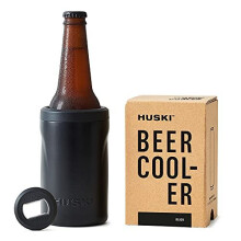 Huski Beer cooler 20 NEW Premium can and Bottle Holder Triple Insulated Marine grade Stainless Steel Detachable 3-in-1 Opener Works as a Tumbler