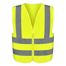 Neiko High Visibility Sikkerhedsvest ANSI Klasse 2 Ingen lomme Neon Gul Large (L)