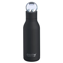 Asobu Earphone H2 Audio Insulated Water Bottle Stainless Steel 20 Ounce (Black)