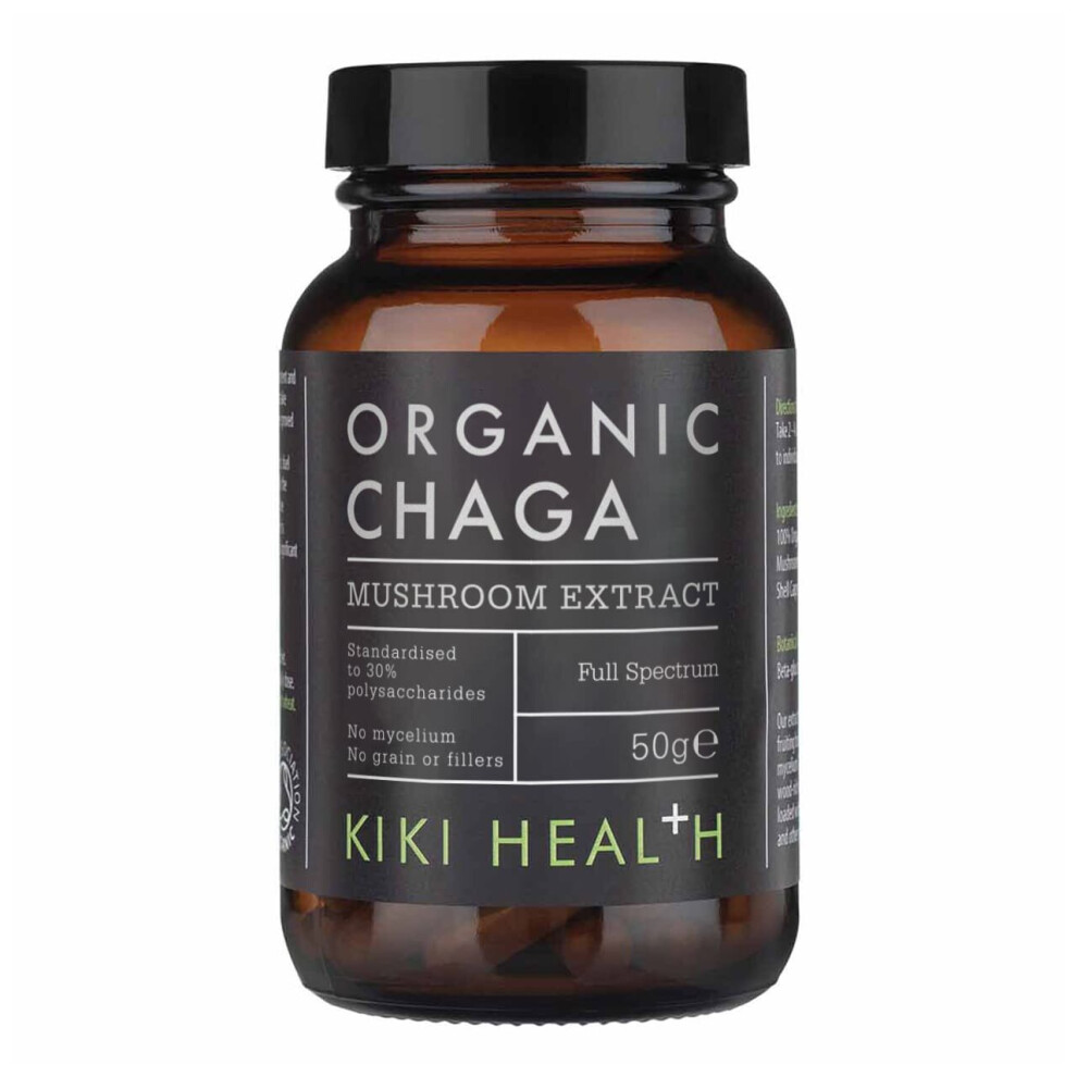 Kiki Health Organic Mushroom Extract Chaga Powder 50G
