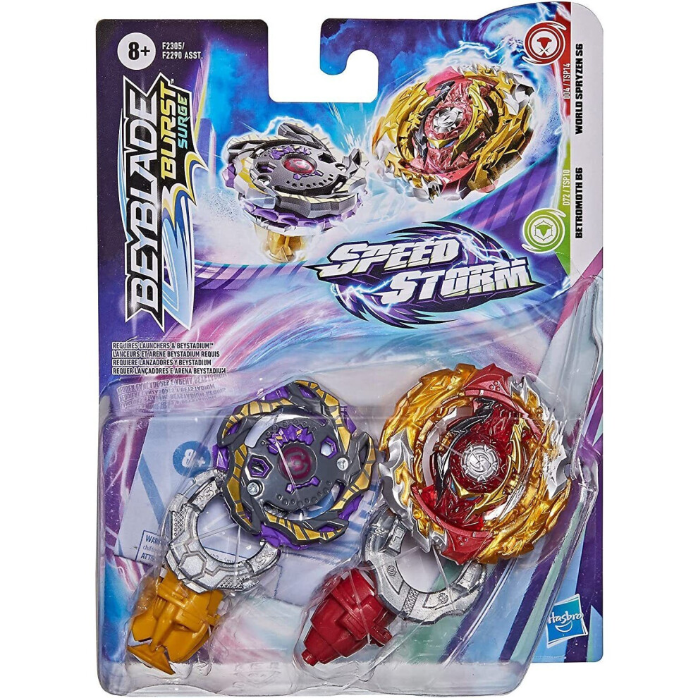 Beyblade Burst Surge Speedstorm World Spryzen S6 and Betromoth B6