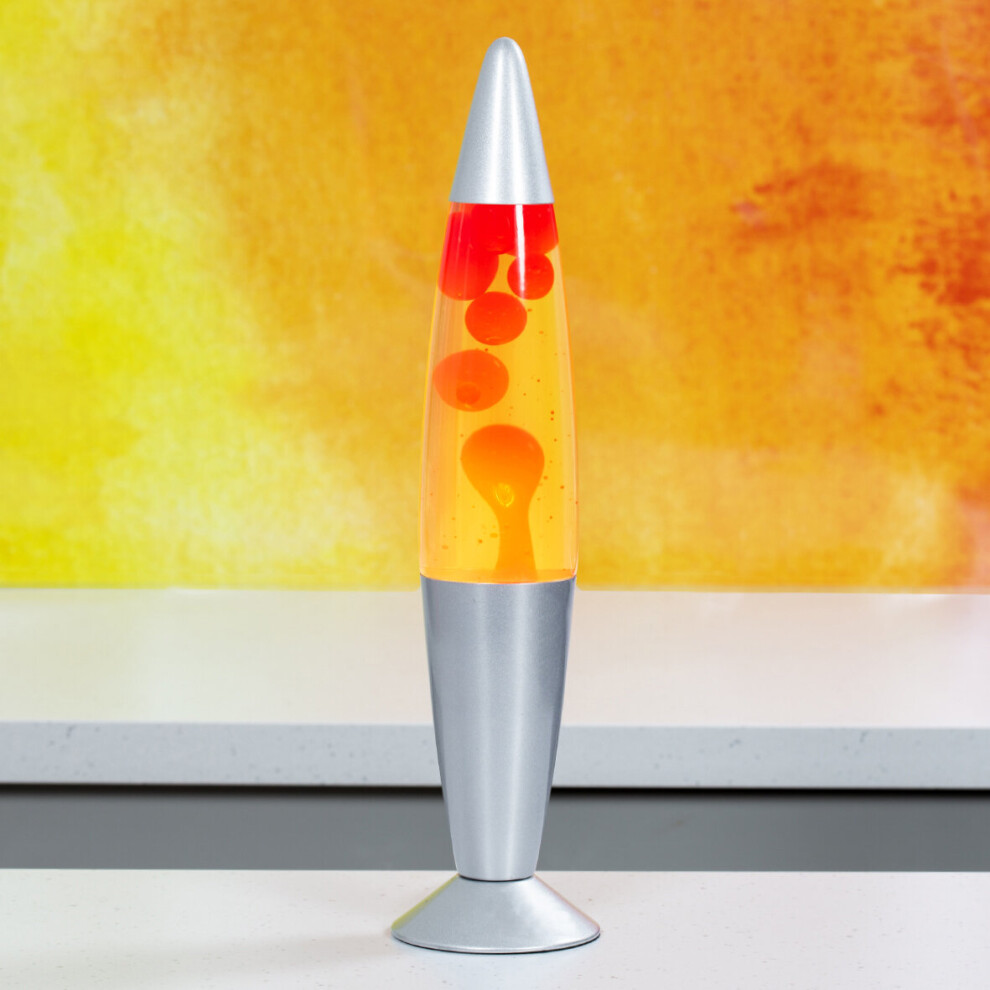 Global Gizmos 48850 Classic Lava Lamp / 16in Tall / Red & Yellow Light