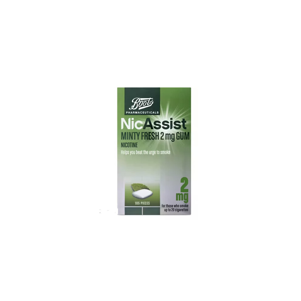 Boots NicAssist Minty Fresh 2 mg Gum - 105 Pieces