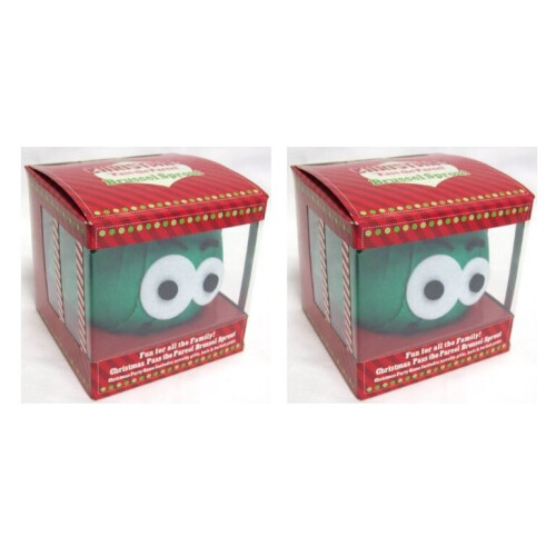 2 x Brussel Sprout Novelty Christmas Pass The Parcel Game 8 Prizes