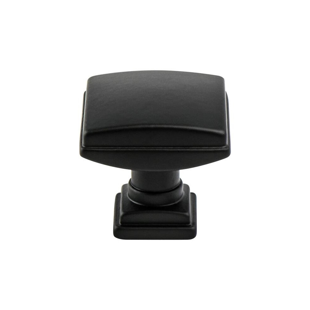1.25 In. Dia. Tailored Traditional Knob With Matte Black 745704242454